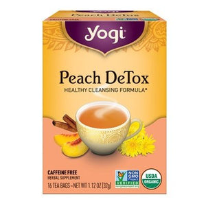 Yogi Tea Bags Caffeine Free Peach DeTox 6/16 BAG [UNFI #1862655] [ebt]