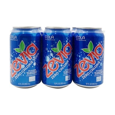 Zevia Soda Zero Sugar Cola 4/6/12 OZ [UNFI #2980365] [ebt]